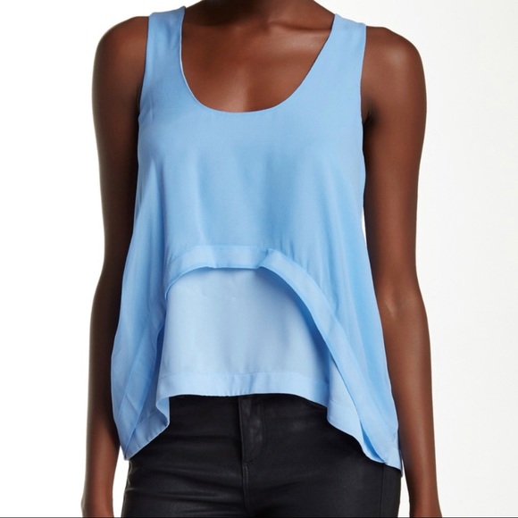 Elizabeth and James Tops - ‘Marley’ layered effect silk chiffon top
